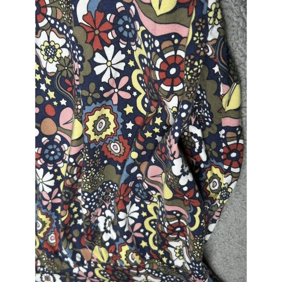 Boden Dress US Size 12L Olive Floral Button Front Pockets Cotton Modal Retro - Picture 4 of 16